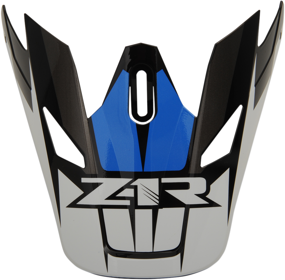 Z1R Rise Visor Kit in Ascend Blue for Z1R Rise helmets, featuring clear plastic visor with blue tint and attached mounting hardware.