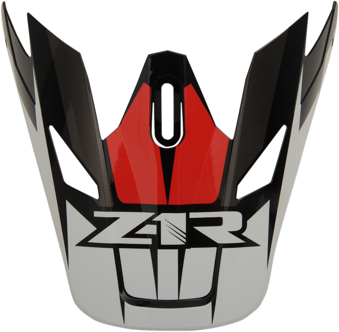 Z1R Rise Visor Kit in Ascend Red for Z1R Rise Helmets, featuring a clear visor with red accents.