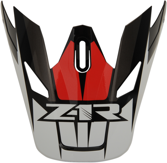 Z1R Rise Visor Kit in Ascend Red for Z1R Rise Helmets, featuring a clear visor with red accents.