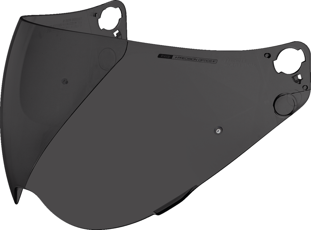 Dark smoke Pinlock-ready helmet shield for ICON Variant Pro™ helmets, designed for motorcycle riding visibility and protection.