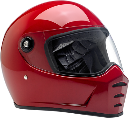BILTWELL Lane Splitter helmet in gloss blood red, XL size, featuring a sleek, aerodynamic motorcycle helmet design.