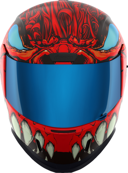 Red ICON Airform™ Helmet for men, MIPS® safety helmet in small size, featuring aerodynamic design and adjustable straps.