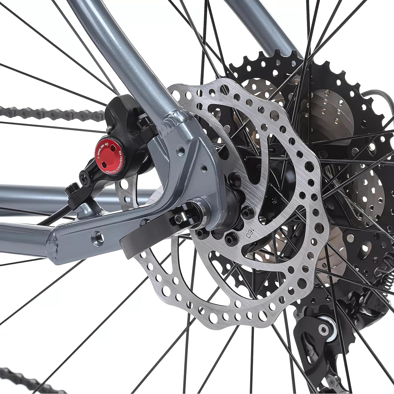 Hycline ZOOM HB-875E/876E right rear hydraulic disc brake for bikes, showcasing the brake caliper and hydraulic components.