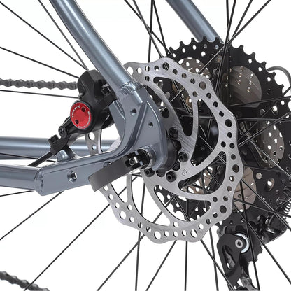 Hycline ZOOM HB-875E/876E right rear hydraulic disc brake for bikes, showcasing the brake caliper and hydraulic components.