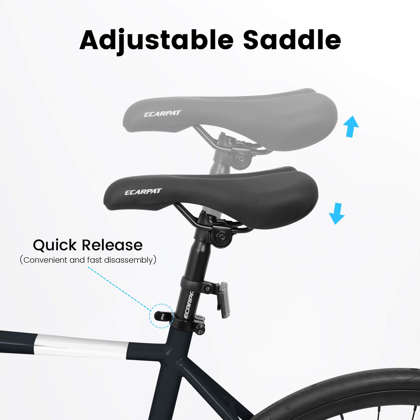 Hycline Ecarpat Druk 700×28C bicycle tire with black rubber tread and sidewalls, suitable for road cycling and durability.