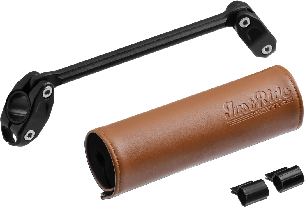 ZETA, ZETA Handlebar Bar Pad Set 165mm with 185mm Brace – Brown and Black