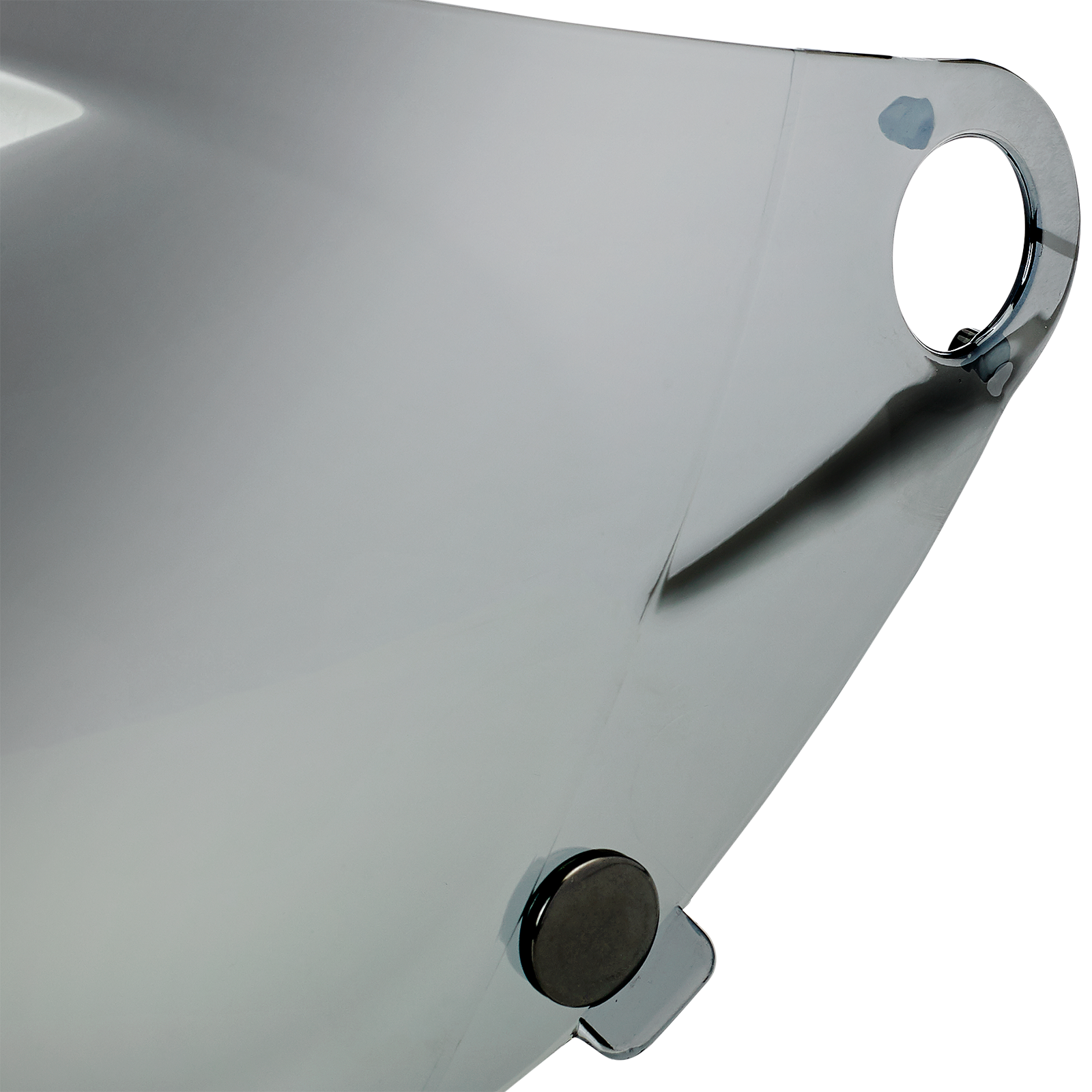 Chrome mirror and bubble shield for BILTWELL Gringo S Gen 2 helmet, helmet parts by Bill's Exhausts