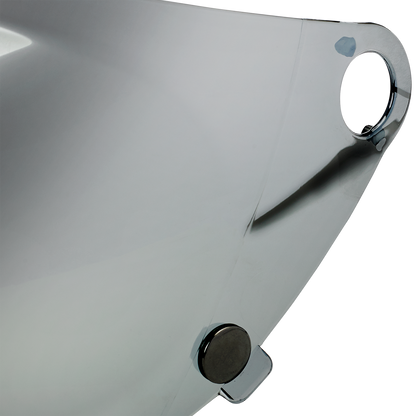 Chrome mirror and bubble shield for BILTWELL Gringo S Gen 2 helmet, helmet parts by Bill's Exhausts