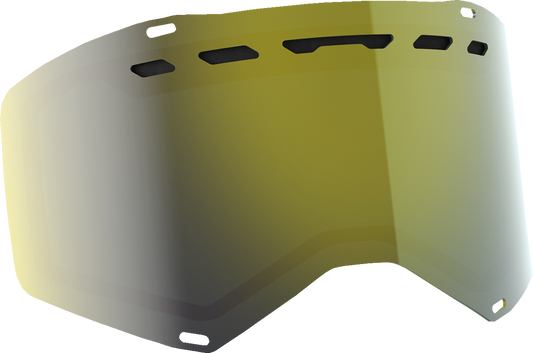 Yellow chrome Scott Prospect/Fury snow lens with ACS dual lens system for snow sports, designed for optimal visibility.