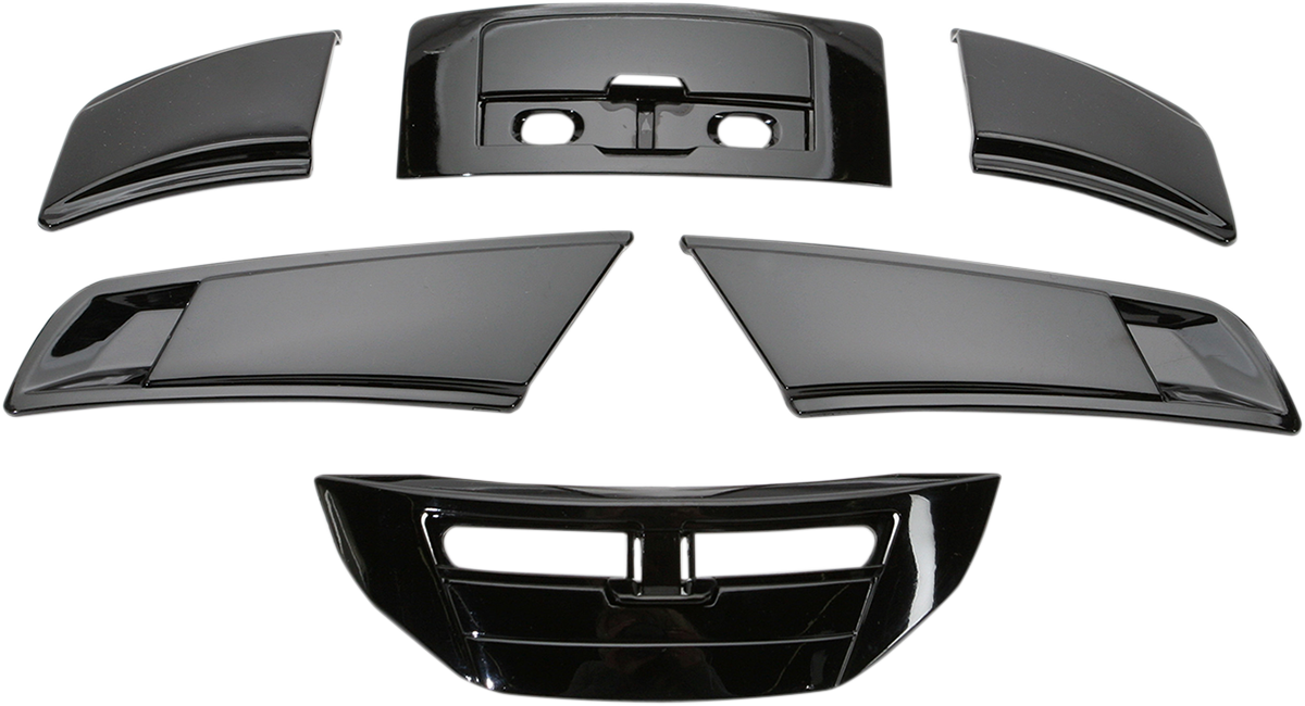 Black Z1R Youth Strike Vent Kit part number 0133-0241 with adjustable vents and sleek design for motorcycle helmets.