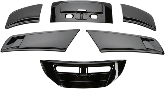 Black Z1R Youth Strike Vent Kit part number 0133-0241 with adjustable vents and sleek design for motorcycle helmets.