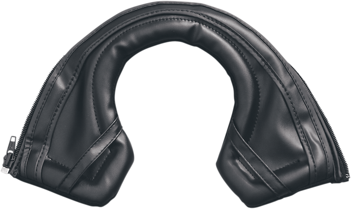 Z1R Drifter Neck Curtain replacement for Z1R helmets, size 2XS-M, shown in black fabric with adjustable straps.
