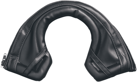 Z1R Drifter Neck Curtain replacement for Z1R helmets, size 2XS-M, shown in black fabric with adjustable straps.