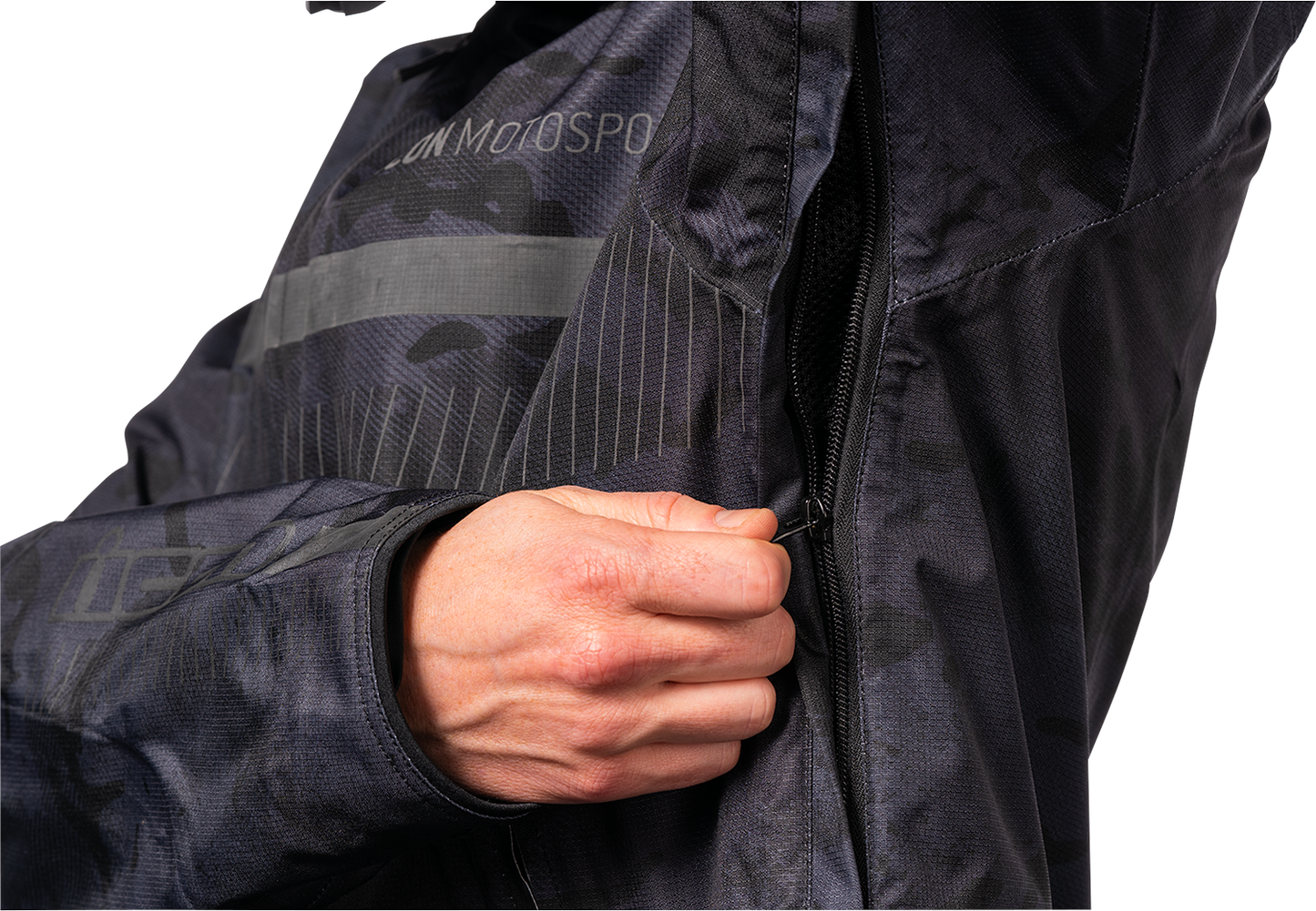 Bill's Exhausts ICON PDX3™ Jacket in dark camouflage, medium size, featuring a stylish, rugged jacket design.