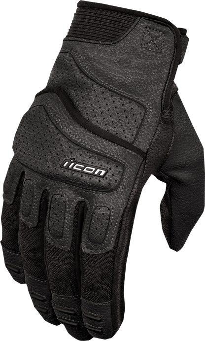 Black ICON Superduty3™ gloves in small size, showing durable fabric and reinforced palms for protection and grip.