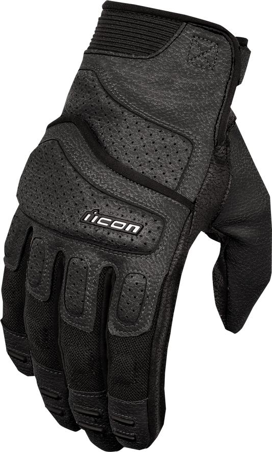 Black ICON Superduty3™ gloves in small size, showing durable fabric and reinforced palms for protection and grip.