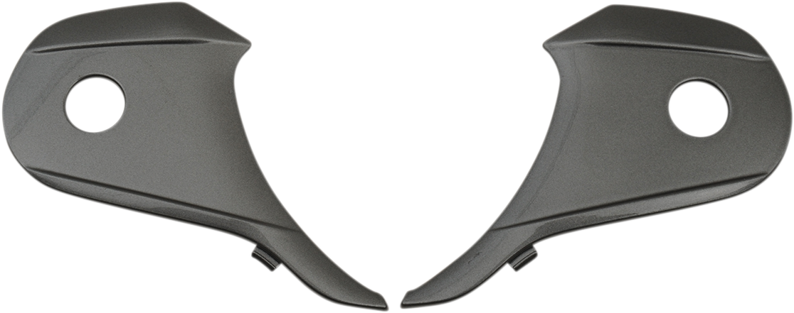 Dark silver Z1R Z1R Range side plates for Z1R helmets, shown in the image, part number 0133-1054.