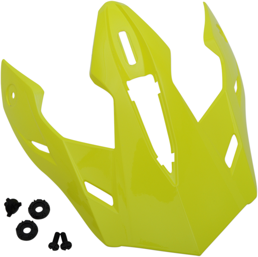 Hi-viz yellow Z1R Range Visor Kit for AGV Range helmets, showing clear, bright visor with secure attachment parts.