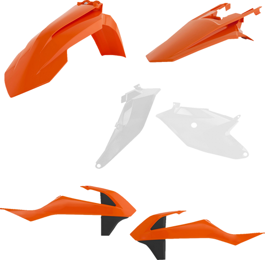 ACERBIS Full Replacement Body Kit - OEM '23 Orange/White/Black 2686017705 - Howling Moto