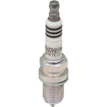 NGK Spark Plugs Iridium IX spark plug with metal shell and tip, designed for high-performance engine ignition systems.
