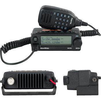 NAVATLAS Intercom, radio, and headset kit for 4-seat vehicles in beige, designed by Bill's Exhausts, with headsets and control units visible