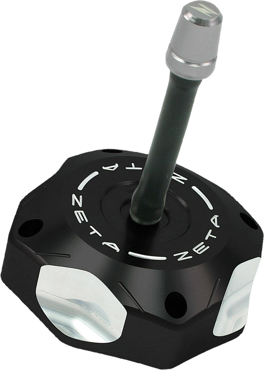 ZETA, ZETA Billet Gas Cap Black with Uni Flow Design for Motorcycles - Part ZE87-0600