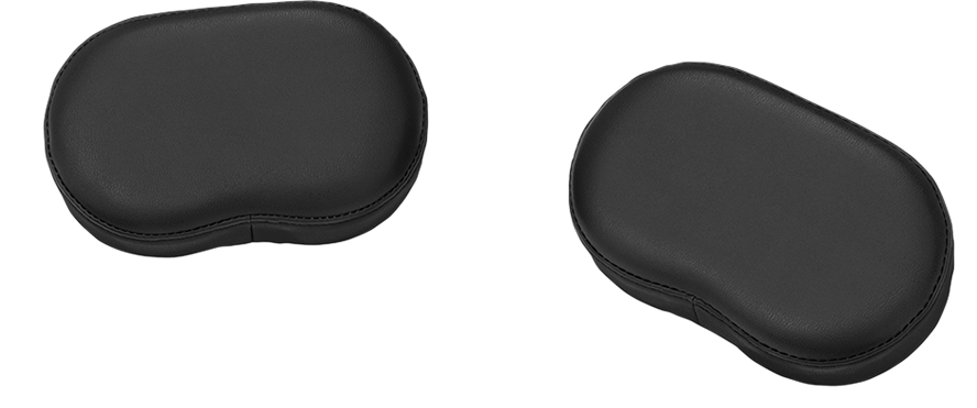 Black SHOW CHROME Deluxe Passenger Armrest for engine applications, featuring a sleek design and durable construction by Bill's Exhausts.