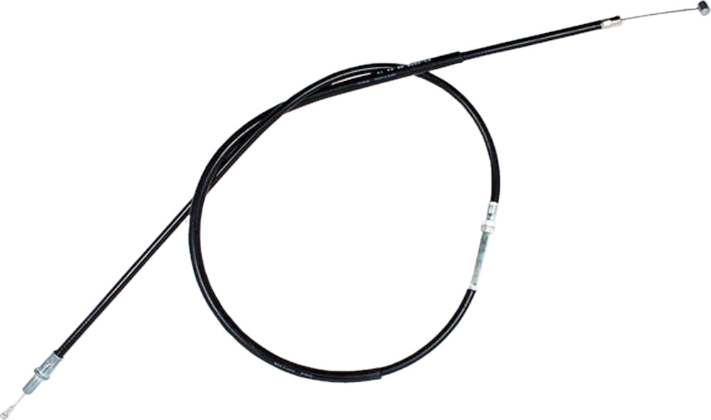Black vinyl clutch cable by MOTION PRO, part 03-0002, with visible cable and fittings suitable for motorcycle clutch systems.