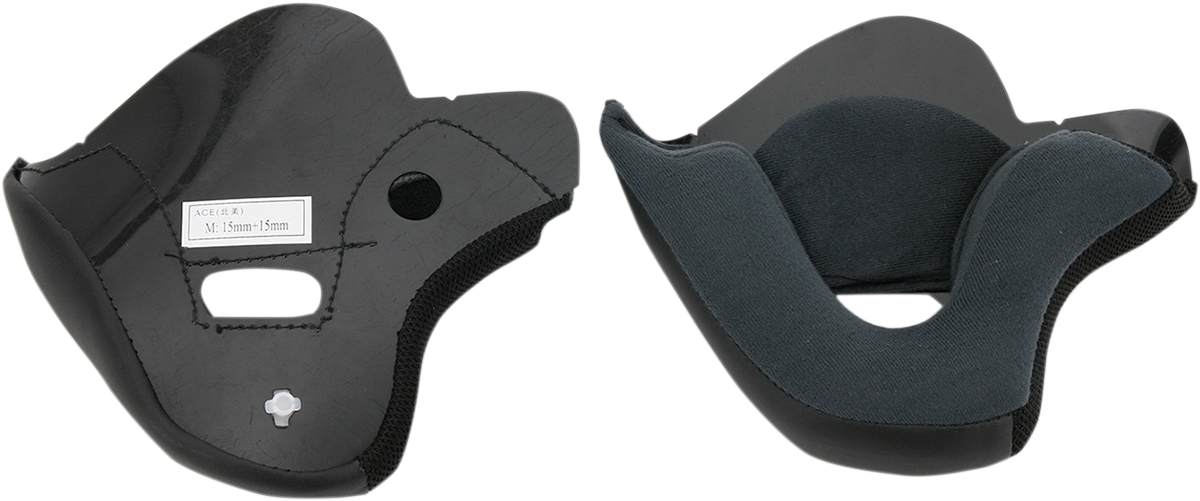 Z1R Ace Transit cheek pads in XS size, 40mm thick, showing padded interior and exterior with Z1R branding.