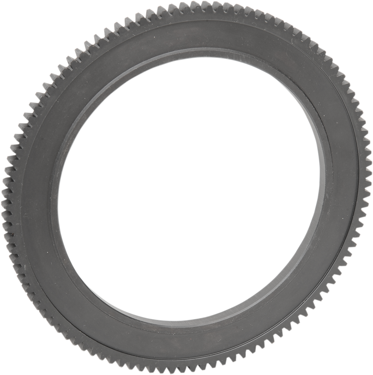 DRAG SPECIALTIES Harley Davidson starter ring gear with 106 teeth, metal gear component for motorcycle engine startup.