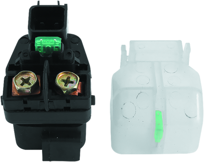 QuadBoss starter solenoid and relay for Suzuki KingQuad 4x4, compatible with models 2007-2014, showing the electrical component.