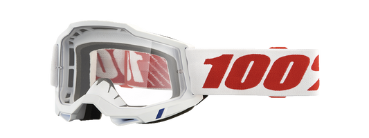100% Accuri 2 Goggles - Pure - Clear 50013-00028 - Howling Moto