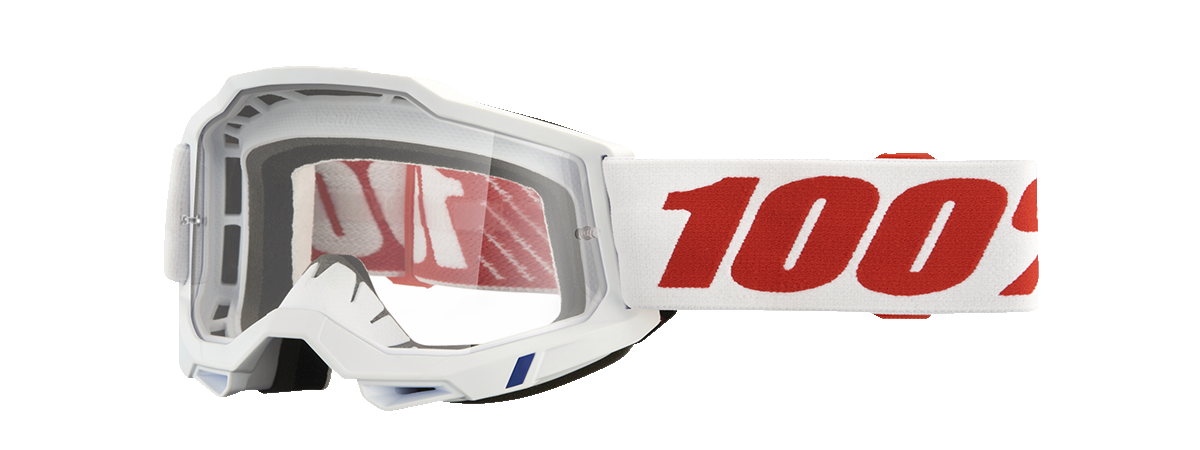 Clear Accuri 2 Goggles by Bill's Exhausts with a sleek, transparent design for eye protection and visibility.