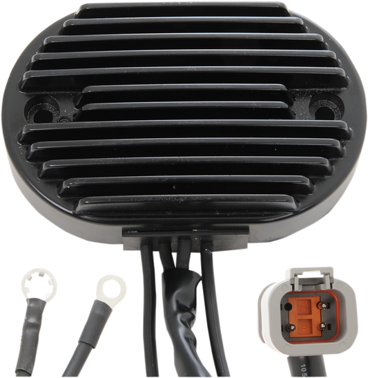 DRAG SPECIALTIES Voltage Regulator for Harley-Davidson FX/FLST 2001-2006, showing the black rectangular component with wiring.