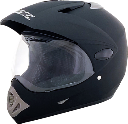 Matte black Bill's Exhausts AFX FX-37X helmet in XL size, showing the sleek helmet design with a smooth matte finish.