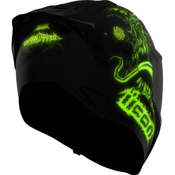 Black ICON Ultraflite Misanthrope helmet with MIPS® technology, small size, featuring aerodynamic design and adjustable straps.