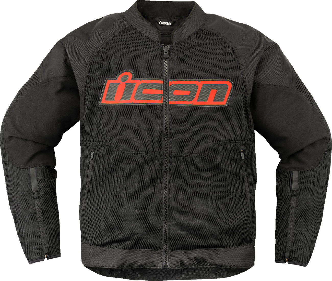Bill's Exhausts ICON Overlord3 Mesh Jacket Slayer 2XL, black motorcycle jacket with mesh panels and protective features.