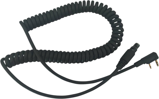 Bill's Exhausts NAVATLAS Pit Crew Cable for handheld radio to headset, 4-foot engine communication cable with RTH4 connector.