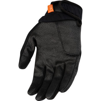 Black Women's Anthem3™ Gloves by Bill's Exhausts, small size, showing the sleek fabric and design of the gloves.