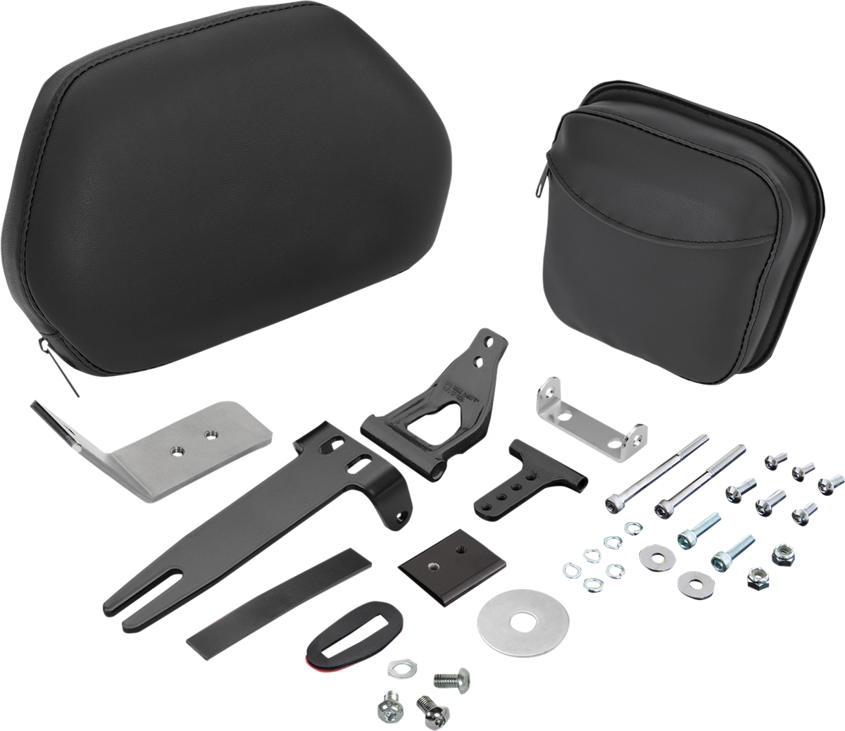 Bill's Exhausts Show Chrome Detachable Smart Mount Backrest for Can-Am engine, with chrome finish and adjustable mounting features.