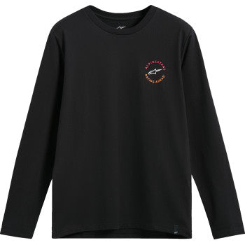 Black Alpinestars True Long-Sleeve CSF T-Shirt in 2XL, featuring Alpinestars branding and a comfortable, fitted design.