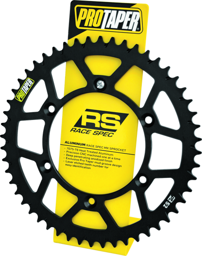 ProTaper Sprocket Pop Display by Bill's Exhausts showing colorful motorcycle sprockets on a stand for display.