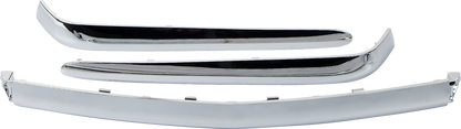 Chrome trunk molding insert for engine from Bill's Exhausts, shiny chrome finish, designed to fit SHOW CHROME Trunk Molding 52-611.