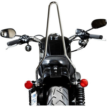 Chrome BILTWELL EXFIL Sissy Bar XL for motorcycle, featuring sleek design and sturdy construction.
