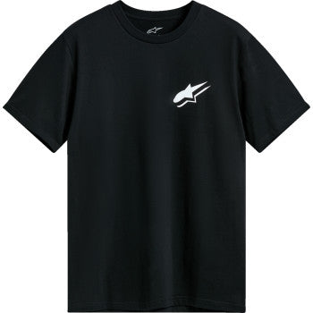 Black ALPINESTARS Formulate CSF T-Shirt in XL, featuring the ALPINESTARS logo on the front, casual fit, and comfortable fabric.