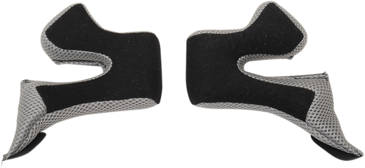 Z1R Rise Cheek Pads XL 20mm for Z1R motorcycle helmet, showing foam padding and attachment points.