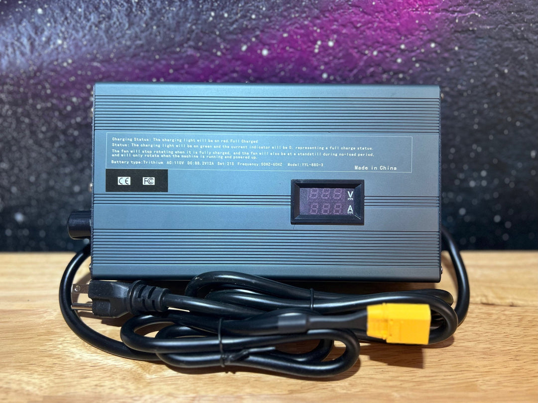 EMX® 12A Adjustable Electric Bike Battery Charger — 48V, 52V, 72V, 76V