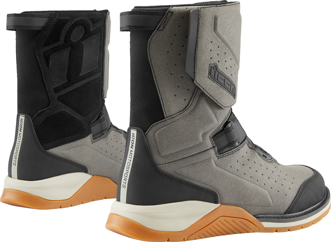 ICON Alcan Waterproof Boots - Gray - Size 11.5 3403-1252 - Howling Moto