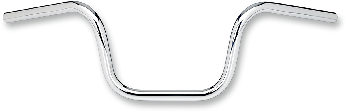 Chrome BILTWELL Chumps 8-inch handlebar for motorcycles, featuring a sleek, curved design and durable construction.