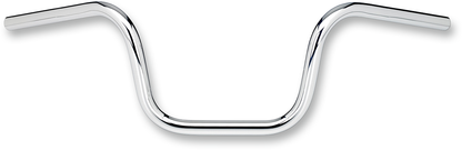 Chrome BILTWELL Chumps 8-inch handlebar for motorcycles, featuring a sleek, curved design and durable construction.
